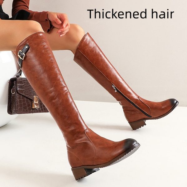 39be40b3-51cb-4989-908f-b739ea5de9c9.jpg Retro Casual Women's Chunky Heel Knight Boots