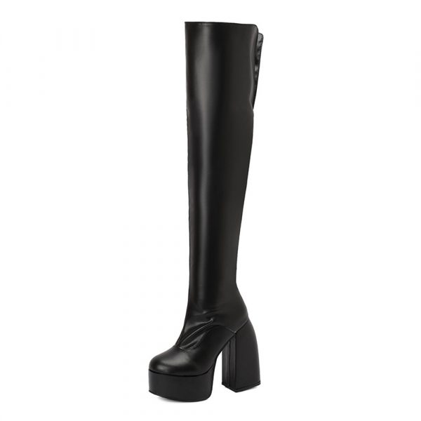 467d2895-b9b3-4363-bdf8-f08bc4a6ec99.jpg Stylish Casual Plus-size Over-the-knee Boots With A Round Toe And High Heel