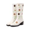Womens Western Boots With Floral And Embroidery Details