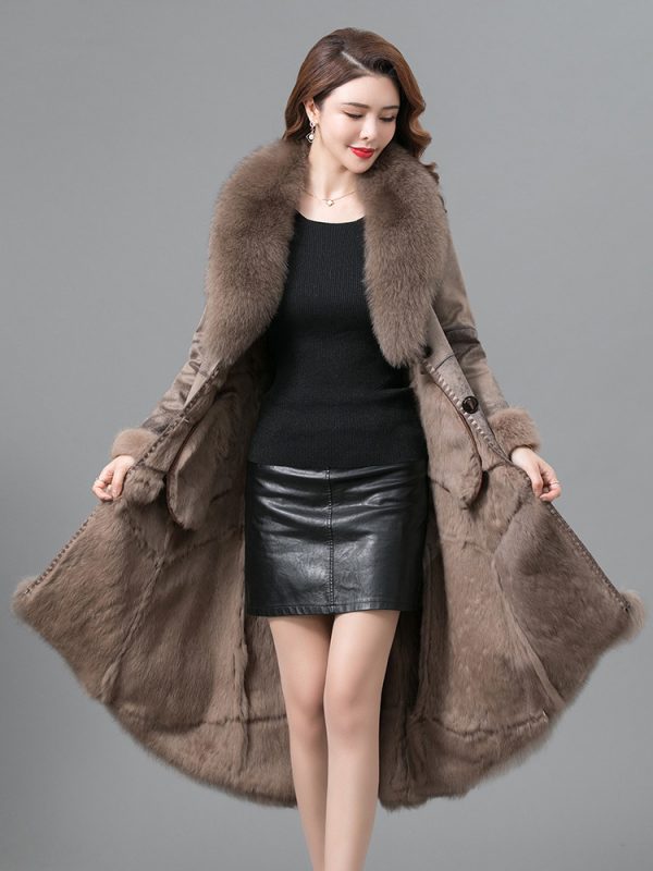 7d0f1abc-075a-49bb-911f-eafd3e3fd6f8.jpg Real Fur One Woman Coat Thickened