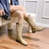 8e08edcd-ea1a-44d2-b4e0-8a9a8a6927b1.jpg Pointed Toe Retro Middle Boots Simple Thick Heel Below The Knee