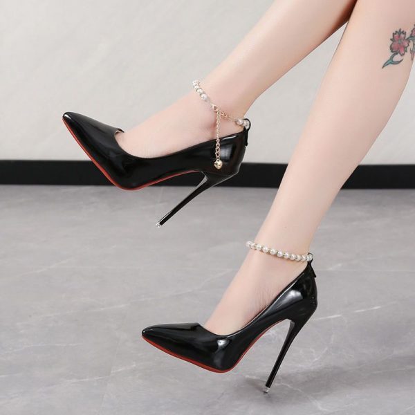 b704a2a5-6e53-4750-83da-4b43d48b6d30.jpg Spring And Autumn High Heels Stiletto Heel Shallow Mouth