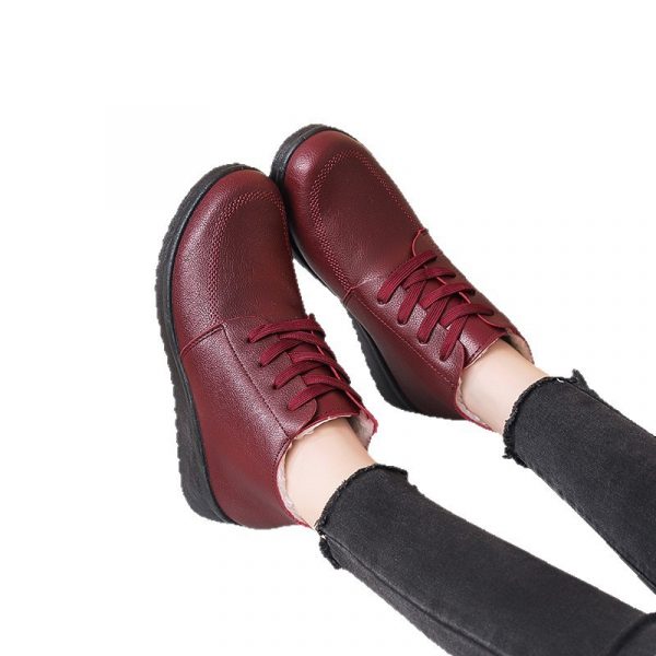 b870982c-65ab-4aa2-8bcd-567634b0e53e.jpg Womens Fleece-lined Extra-thick Insulated Short Boots With A Non-slip Flat Sole