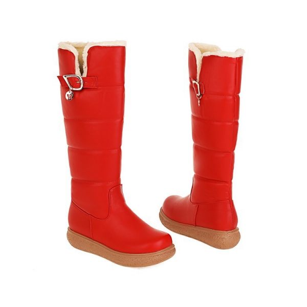 c183e89f-b0e0-481d-90f7-b69f828ee63b.jpg Womens Fleece-Lined Solid-Color Minimalist High Boots