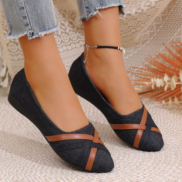 f1567201-7636-45d4-a82f-8aabc612b3f3.jpg Ins Cross-straped Denim Loafers Fashion Lightweight Comfortable Flats Shoes For Women