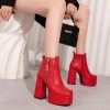f50e44de-1c2f-430d-8966-67bdc7ac2249.jpg Womens European And American-style Square-toe Chunky-heel Ankle Boots
