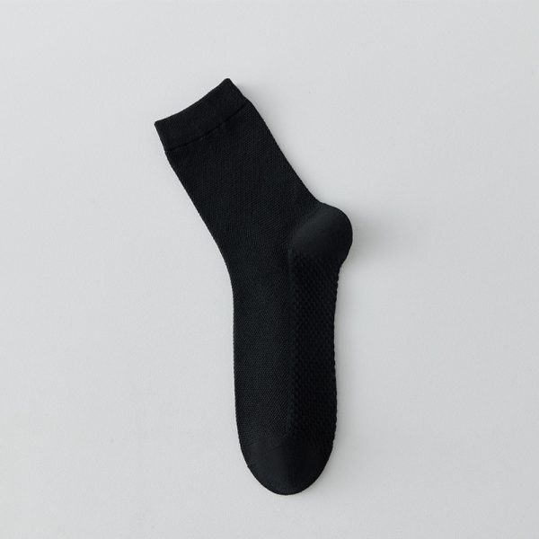 Pure Cotton Breathable Mesh Long Business Socks