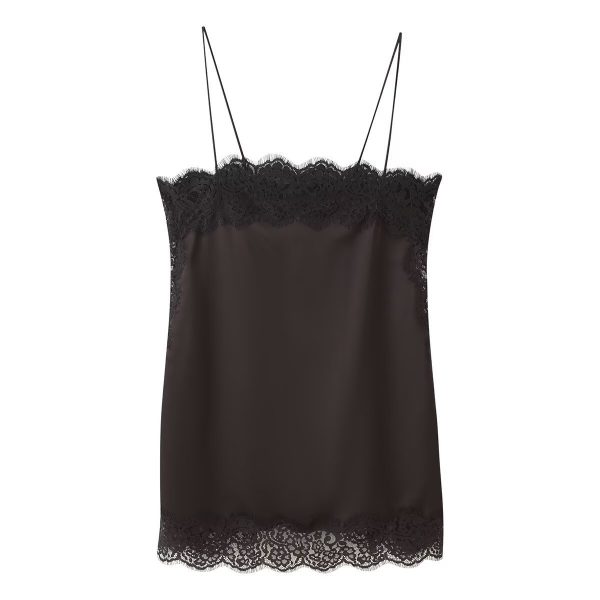 Lace-trimmed Silk-satin Slip Dress Set