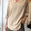 Women's Casual V-Neck Solid Color T-Shirt