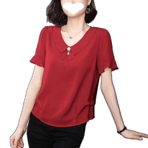 New Stylish Chiffon Top Womens Summer Clothing