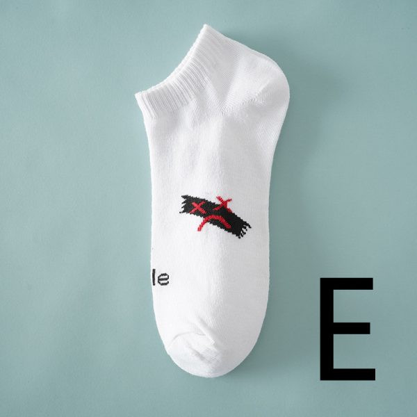 Thin Breathable Socks Low-cut Letter Pattern