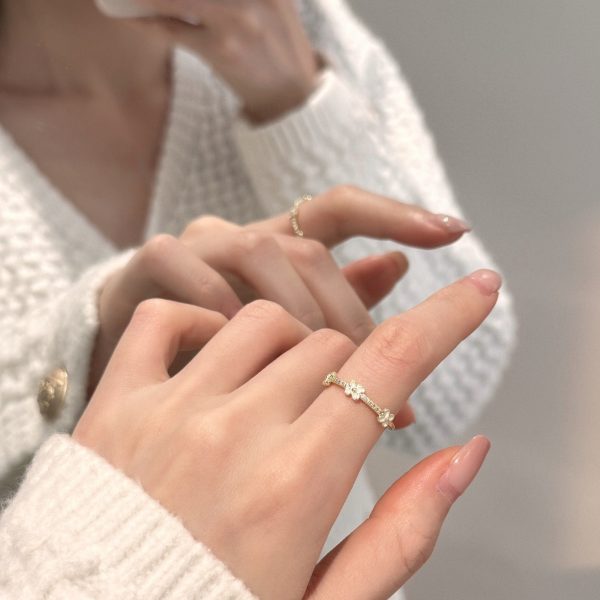 Purple Enamel Butterfly Ring, Niche Light Luxury Design, High Class Non-fade Versatile Finger Ring For Women
