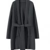 Fall Winter Fashion Mid-length Knitted Coat For Women