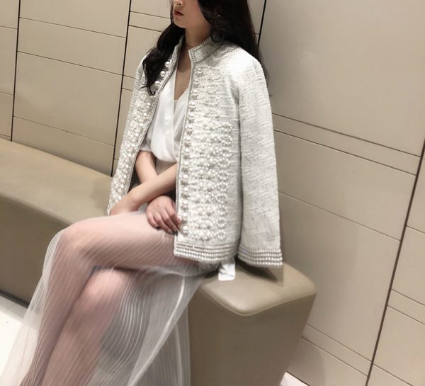 Pearl sequined temperament jacket