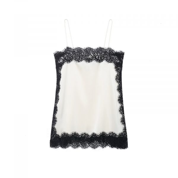 Lace-trimmed Silk-satin Slip Dress Set