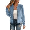 Round-neck Zip-up Deerskin-fleece Short Jacket Flight Suit