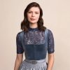 Womens Lace-up Waist-cinching Vest