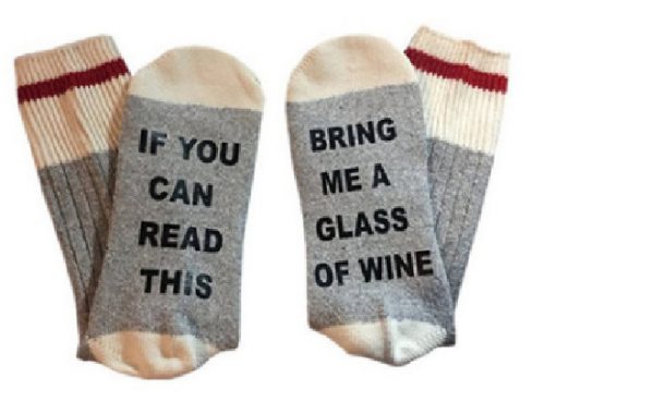 English alphabet cotton socks