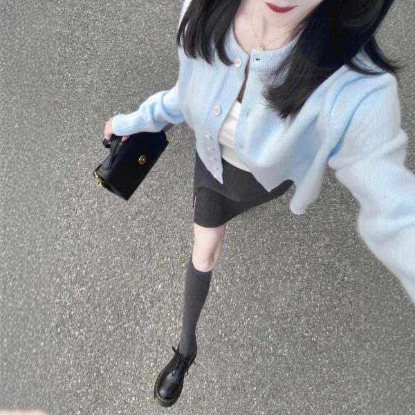 Short Outerwear Cardigan Top For Women