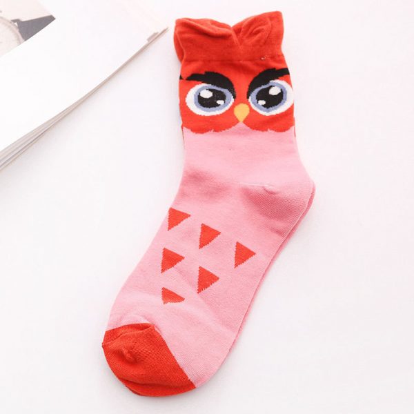 New Style Owl Socks Three-Dimensional Cartoon Socks Cotton Mid-Tube Women Socks