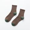 Autumn And Winter Fashion Casual College Style Men'S Color-Blocking Terry Socks