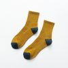 Autumn And Winter Fashion Casual College Style Men'S Color-Blocking Terry Socks
