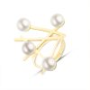 Cross Symbol Magazine Style Pearl Fashion Ring