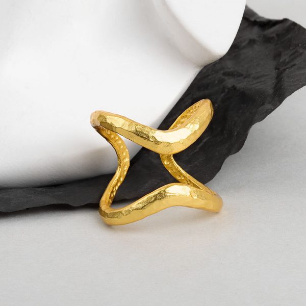 Ring Female Minimalist Tin Foil Paper Pattern Line Ring