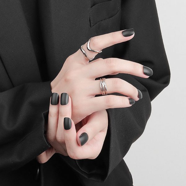 Ring Female Minimalist Tin Foil Paper Pattern Line Ring