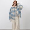 Womens Sea Salt Waffle Weave Quilted Thick Jacket