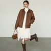 Retro Lapel Feminine Loose-fitting Casual Jacket Top For Women