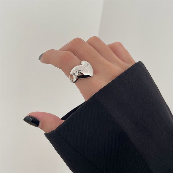 Vintage Heavy Craft 925 Silver Ring, High-end Aesthetic Fade-proof Ins Daily Silver Jewelry