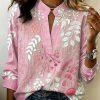 Women's 3D Digital Print Casual Shirt Top