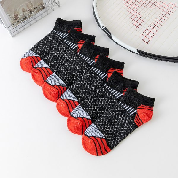 Cross-border Foreign Trade Sports Stockings Men's Socks Summer Running Breathable Outdoor Boat Socks Color Matching Short Socks Socks Wholesale Generation