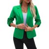 Solid-color Button-front Fashion Blazer
