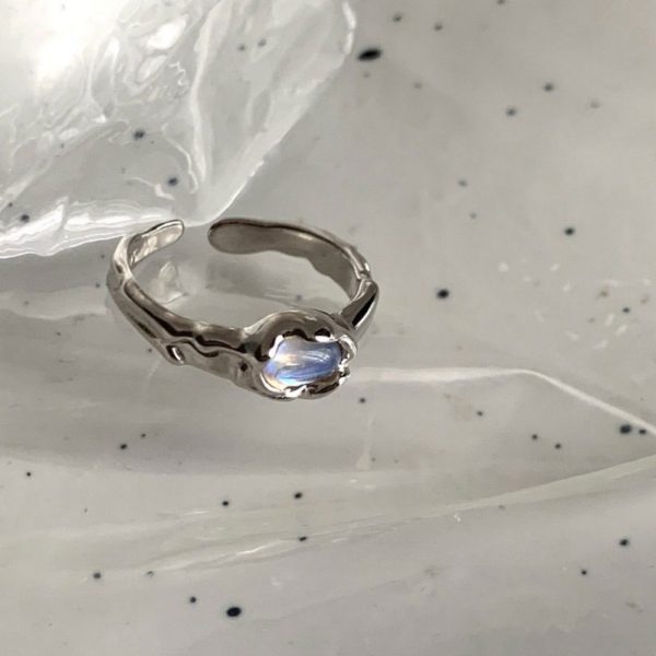 Classic Retro 925 Silver Women Ring Niche Delicate Light Luxury Daily Versatile Ornament