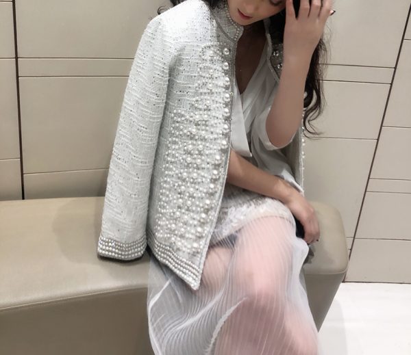 Pearl sequined temperament jacket
