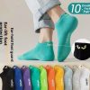 Ear-loop Mesh Breathable Sweat-wicking Low-top Youth Trendy Basketball Socks