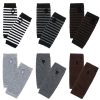 Knitted Finger-leaking Gloves Striped Thin