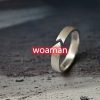 Sterling Silver  Ring Arrow Brushed Couple Ring