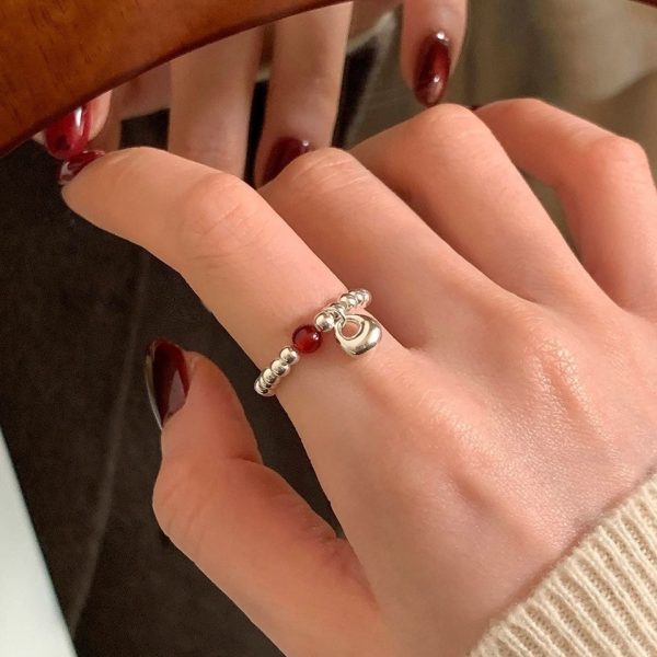 Classic Retro 925 Silver Women Ring Niche Delicate Light Luxury Daily Versatile Ornament