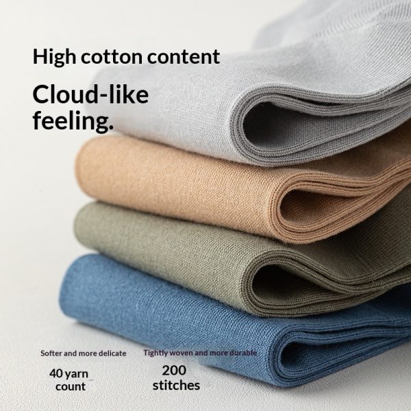 Men's Pure Cotton Odor-Resistant Sweat-Absorbent Mid-Calf Socks For Summer