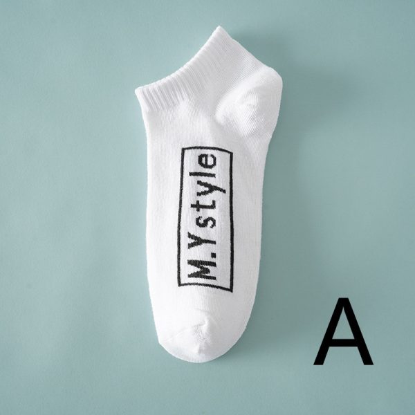 Thin Breathable Socks Low-cut Letter Pattern