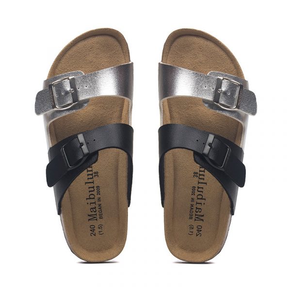 5ccdea2d-3355-426f-a835-da0ddc5dbadc.jpg Maibulun Flat Cork Slippers Color Matching Ins Style Summer Beach Outdoor Home Sandals Couple Plus Size