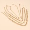 Simple Graceful Metal Chain Retro Creative Snake Chain Anklet Five-piece Set