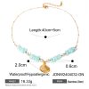 Mint Green Shell Patch Pearl Shell Pendant Necklace Jewelry