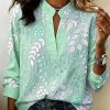 Women's 3D Digital Print Casual Shirt Top