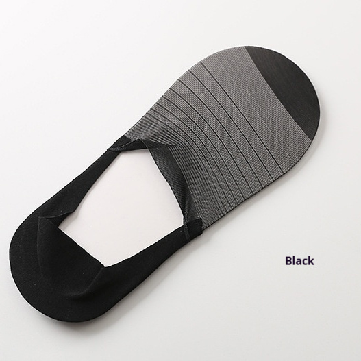 Men's Boat Socks Thin Ice Silk Seamless Mesh Breathable Silicone Non-slip
