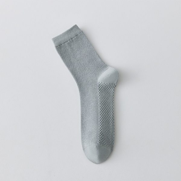 Pure Cotton Breathable Mesh Long Business Socks