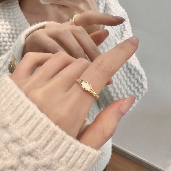 Purple Enamel Butterfly Ring, Niche Light Luxury Design, High Class Non-fade Versatile Finger Ring For Women